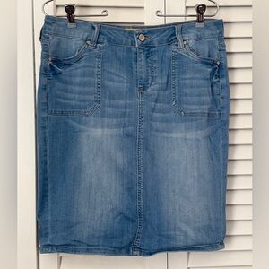 Celebrity Pink Stretch Denim Skirt